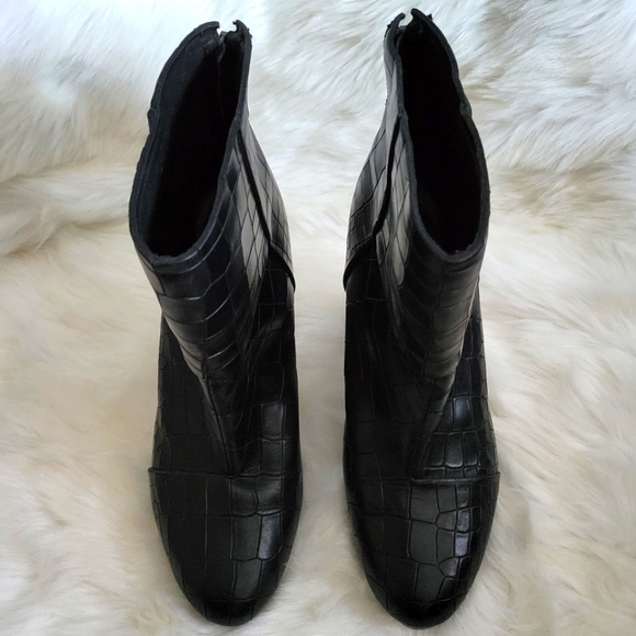 rag & bone Newbury black croc boots - Picture 4 of 14